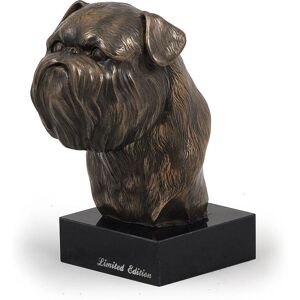 Art-Dog Rzeźba psa Griffon Bruxellois - Ręcznie wykonana, Brąz, Kamienna podstawa Art-Dog Rzeźba psa Griffon Bruxellois - Ręcznie wykonana, Brąz, Kamienna podstawa