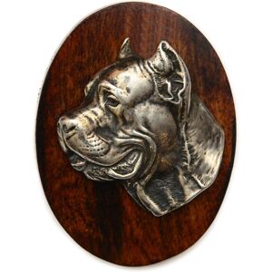 Art-Dog - Cane Corso Italiano - Drewno - Srebrna głowa - Broszka Art-Dog - Cane Corso Italiano - Drewno - Srebrna głowa - Broszka