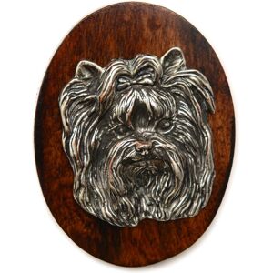 Art-Dog - Yorkshire Terrier spinka - drewno - srebrne wykończenie - spinka Art-Dog - Yorkshire Terrier spinka - drewno - srebrne wykończenie - spinka