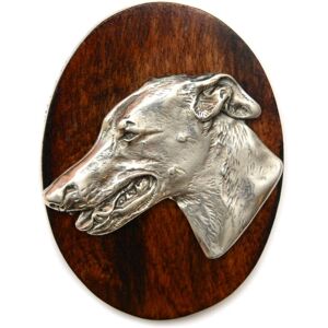 Art-Dog - GalgoIngles - Srebrna głowa - Drewniana podstawa - Szpilka Art-Dog - GalgoIngles - Srebrna głowa - Drewniana podstawa - Szpilka