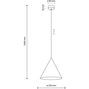 TK Lighting Cono White Pendant Light - E27, 25cm TK Lighting Cono White Pendant Light - E27, 25cm