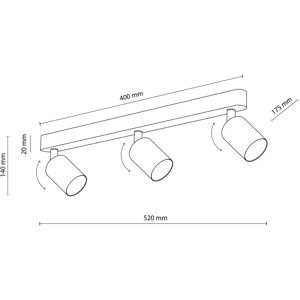 TK Lighting Livia Ceiling Spotlight Pink - 3xGU10 TK Lighting Livia Ceiling Spotlight Pink - 3xGU10