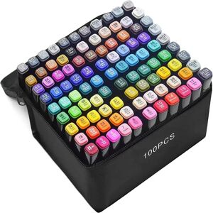 Set de Marcadores Extralink - Multicolor - 100 Marcadores de alcohol Set de Marcadores Extralink - Multicolor - 100 Marcadores de alcohol