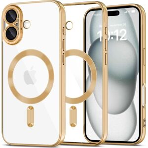 Průhledný zlatý obal na iPhone 16 od Tech-Protect Průhledný zlatý obal na iPhone 16 od Tech-Protect