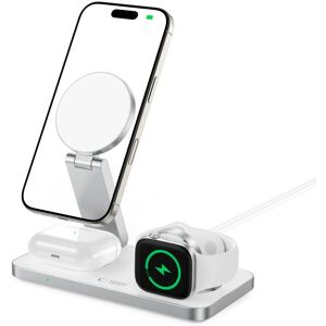 Tech-Protect QI15W-A47 3-i-1 Trådløs Oplader - Smartphone, Ur, Hovedtelefoner Tech-Protect QI15W-A47 3-i-1 Trådløs Oplader - Smartphone, Ur, Hovedtelefoner