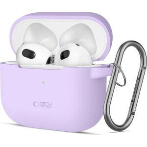 Étui en silicone Tech-Protect pour AirPods 3 - Violet - Publicité Étui en silicone Tech-Protect pour AirPods 3 - Violet - Publicité