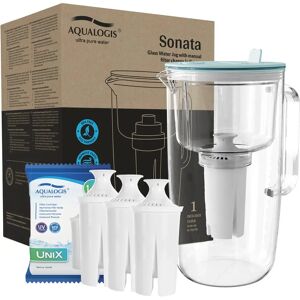 Aqualogis - Sonata - Nebeskie niebieski - 2.9l - Szklana dzban Aqualogis - Sonata - Nebeskie niebieski - 2.9l - Szklana dzban