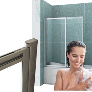 Mampara de bañera Global - 85x150 cm, perfil cromo, vidrio transparente Mampara de bañera Global - 85x150 cm, perfil cromo, vidrio transparente