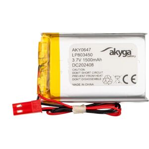 Akyga AKY0647 Lithium Polymeer Batterij - 1500mAh, 3,7V, Zilverkleurig Akyga AKY0647 Lithium Polymeer Batterij - 1500mAh, 3,7V, Zilverkleurig