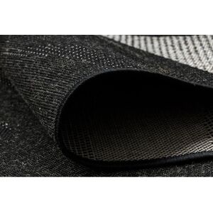 RugsX Black Silver 100x250cm Runner - Rug RugsX Black Silver 100x250cm Runner - Rug