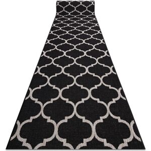 RugsX Black Silver Runner Model 20608 Moroccan Trellis - Runner Rug RugsX Black Silver Runner Model 20608 Moroccan Trellis - Runner Rug