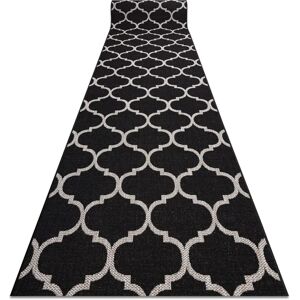 RugsX Moroccan Trellis Runner - Hallway Rug, Black/Silver RugsX Moroccan Trellis Runner - Hallway Rug, Black/Silver