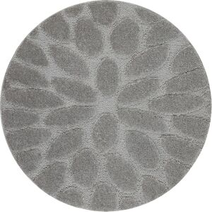 RugsX Badezimmerteppich SUPREME Kreis STEINE - Rutschfest, Weich, Grau, 100cm RugsX Badezimmerteppich SUPREME Kreis STEINE - Rutschfest, Weich, Grau, 100cm