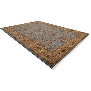 RugsX KESHAN Beige Blue Wool Rug - Oriental Frame RugsX KESHAN Beige Blue Wool Rug - Oriental Frame