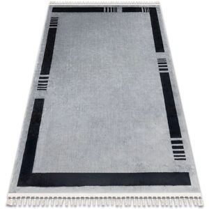 RugsX Grey Modern Geometric Carpet - 98x300cm RugsX Grey Modern Geometric Carpet - 98x300cm