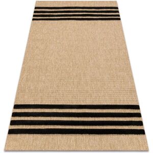 RugsX SPARK 0689 beige / black carpet - Lines, sisal, structural 160x220 cm RugsX SPARK 0689 beige / black carpet - Lines, sisal, structural 160x220 cm