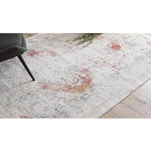 RugsX Distin 0100B Pink / Powder / White Modern Carpet - Vintage, Fringes RugsX Distin 0100B Pink / Powder / White Modern Carpet - Vintage, Fringes