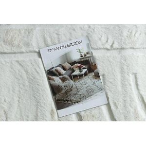 RugsX - White 11 Curves Washable Rug - Embossed, Plush, Light Colours RugsX - White 11 Curves Washable Rug - Embossed, Plush, Light Colours