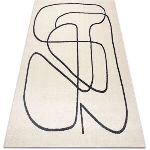 RugsX Tapis moderne motif abstrait crème gris foncé RugsX Tapis moderne motif abstrait crème gris foncé