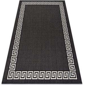 RugsX Black / Cream Sisal Flat Carpet - Outdoor & Indoor Rug RugsX Black / Cream Sisal Flat Carpet - Outdoor & Indoor Rug