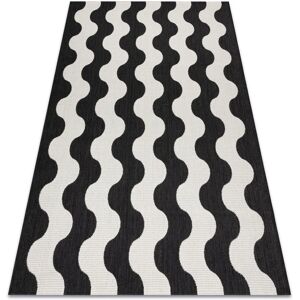 RugsX Cream/Black Sisal Flat Rug 160x230cm RugsX Cream/Black Sisal Flat Rug 160x230cm