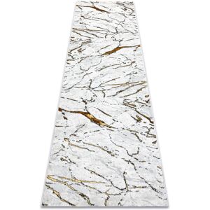 RugsX White Gold Marble Runner - Carpet RugsX White Gold Marble Runner - Carpet