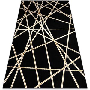 RugsX Allure 1964 Geometric Carpet - Black / Gold - Modern Style RugsX Allure 1964 Geometric Carpet - Black / Gold - Modern Style