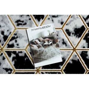 RugsX Alfombra ALLURE 1966 Cube 3D - Negro / Oro - Alfombra RugsX Alfombra ALLURE 1966 Cube 3D - Negro / Oro - Alfombra