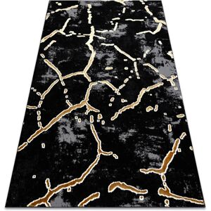 RugsX Marque Allure 1967 Tapis Marbre - Élégant Noir/Or 140x190cm RugsX Marque Allure 1967 Tapis Marbre - Élégant Noir/Or 140x190cm