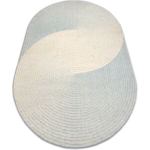 RugsX Flux Wool Carpet - Geometric, Structural, Blue/Cream - Rug RugsX Flux Wool Carpet - Geometric, Structural, Blue/Cream - Rug