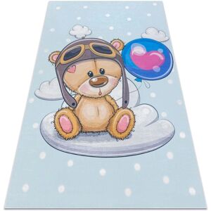 RugsX BAMBINO 43030 washable carpet Teddy bear - blue / brown - Rug RugsX BAMBINO 43030 washable carpet Teddy bear - blue / brown - Rug