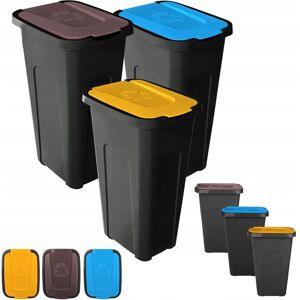 Kadax Cubo de basura - Juego de 3 cestas de 30L Kadax Cubo de basura - Juego de 3 cestas de 30L