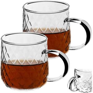 KADAX Set of 2 Glasses 350ml Handle - For Tea, Coffee and Drinks KADAX Set of 2 Glasses 350ml Handle - For Tea, Coffee and Drinks