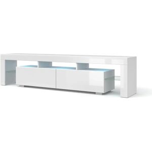 AKL FURNITURE PRIVATE Tv190Bb Led - Support TV - Blanc - Design Moderne - Publicité AKL FURNITURE PRIVATE Tv190Bb Led - Support TV - Blanc - Design Moderne - Publicité