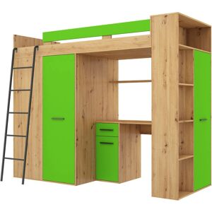 BIM Muebles Verana L Litera con Escritorio - Verde BIM Muebles Verana L Litera con Escritorio - Verde