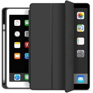 Svart tri-fold etui til iPad 10.2 - Med penneholder Svart tri-fold etui til iPad 10.2 - Med penneholder