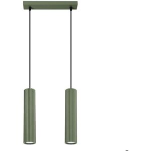 Lámpara colgante Sollux Lighting Karbon Verde Oliva 2 Luces Lámpara colgante Sollux Lighting Karbon Verde Oliva 2 Luces