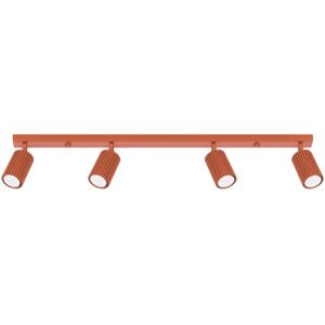 Sollux Lighting Karbon Minimalist Spotlight Bar 4 Light Red Ochre - Ceiling Lamp Sollux Lighting Karbon Minimalist Spotlight Bar 4 Light Red Ochre - Ceiling Lamp