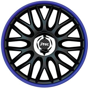 Ensemble de 4 enjoliveurs de roue J-Tec - Noir/Bleu - 13 Pouces - Publicité Ensemble de 4 enjoliveurs de roue J-Tec - Noir/Bleu - 13 Pouces - Publicité
