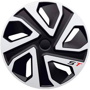 J-Tec 14 inch Hubcaps - Set of 4, Silver / Black J-Tec 14 inch Hubcaps - Set of 4, Silver / Black