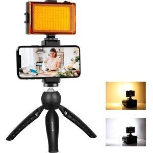 Kit Treppiede Puluz - Luce LED Regolabile - Supporto Telefono Kit Treppiede Puluz - Luce LED Regolabile - Supporto Telefono