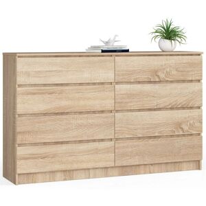 AKORD - Commode 8 tiroirs Quercia Sonoma 160cm - Mobilier - Publicité AKORD - Commode 8 tiroirs Quercia Sonoma 160cm - Mobilier - Publicité