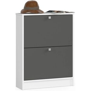 Organizador de zapatos AKORD Blanco - 2 Puertas, Compacto, Elegante Organizador de zapatos AKORD Blanco - 2 Puertas, Compacto, Elegante
