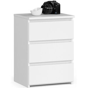 AKORD Furniture Factory OP0LCL340BIA001 Commode - 3 tiroirs Blanc - Publicité AKORD Furniture Factory OP0LCL340BIA001 Commode - 3 tiroirs Blanc - Publicité