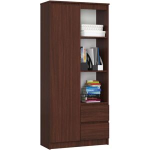 Libreria da Ufficio AKORD Wenge - 80cm, 7 ripiani, 1 anta Libreria da Ufficio AKORD Wenge - 80cm, 7 ripiani, 1 anta