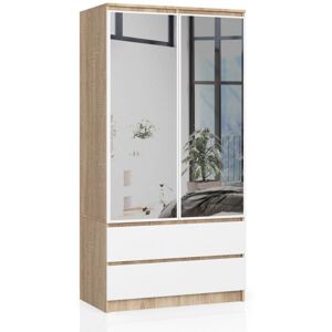 Armadio in Quercia AKORD a 2 Ante con Specchio - Camera da Letto Armadio in Quercia AKORD a 2 Ante con Specchio - Camera da Letto