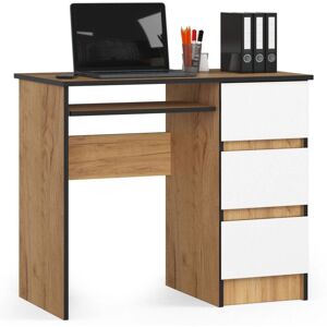 Počítačový psací stůl AKORD Dub - 3 zásuvky 90x77x50 cm Počítačový psací stůl AKORD Dub - 3 zásuvky 90x77x50 cm