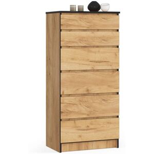 AKORD Commode K60 avec 6 tiroirs - Meuble - Publicité AKORD Commode K60 avec 6 tiroirs - Meuble - Publicité