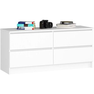 Akord - Weiße 120cm 4-Schubladen Kommode - Möbel Akord - Weiße 120cm 4-Schubladen Kommode - Möbel