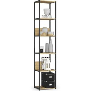 AKORD Teollinen metallilevy 40cm Musta Tammi-tyyli AKORD Teollinen metallilevy 40cm Musta Tammi-tyyli